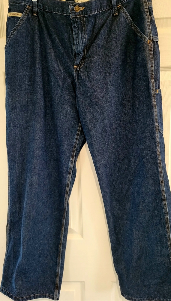 Schmidt C.E Womens Work Wear Carpenter Relaxed Fit Blue Jeans